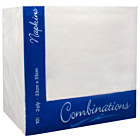 Combinations 2 Ply White Napkins 33cm