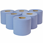 Poppies 2 Ply Blue Centrefeed Rolls 180mm x 110m