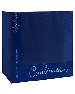 Combinations  2 Ply Navy Blue Napkins 33cm - unit