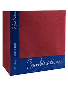 Combinations 2 Ply Burgundy Napkins 33cm