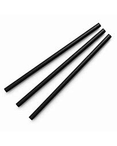 Zeus Packaging Black Compostable Paper Straws 200mm