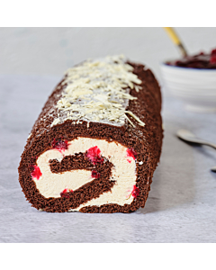 Waldron's Frozen Rum & Dark Cherry Sponge Roulade