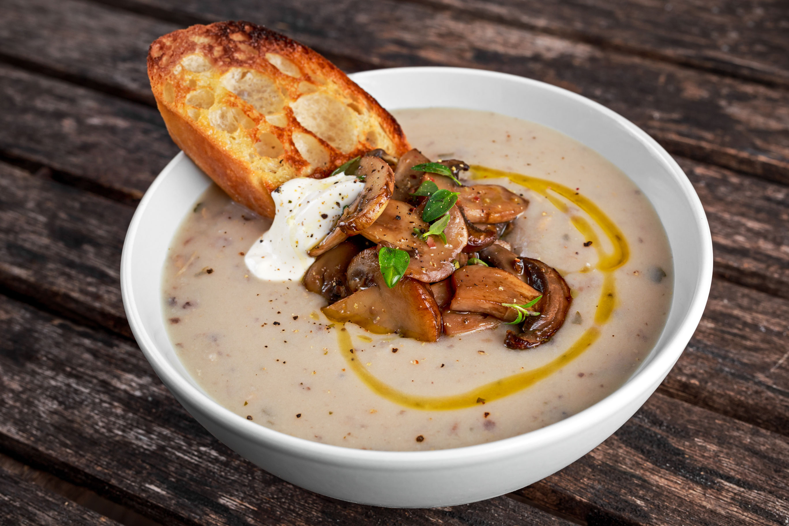 Mother's Day starters - soup with posh bread 